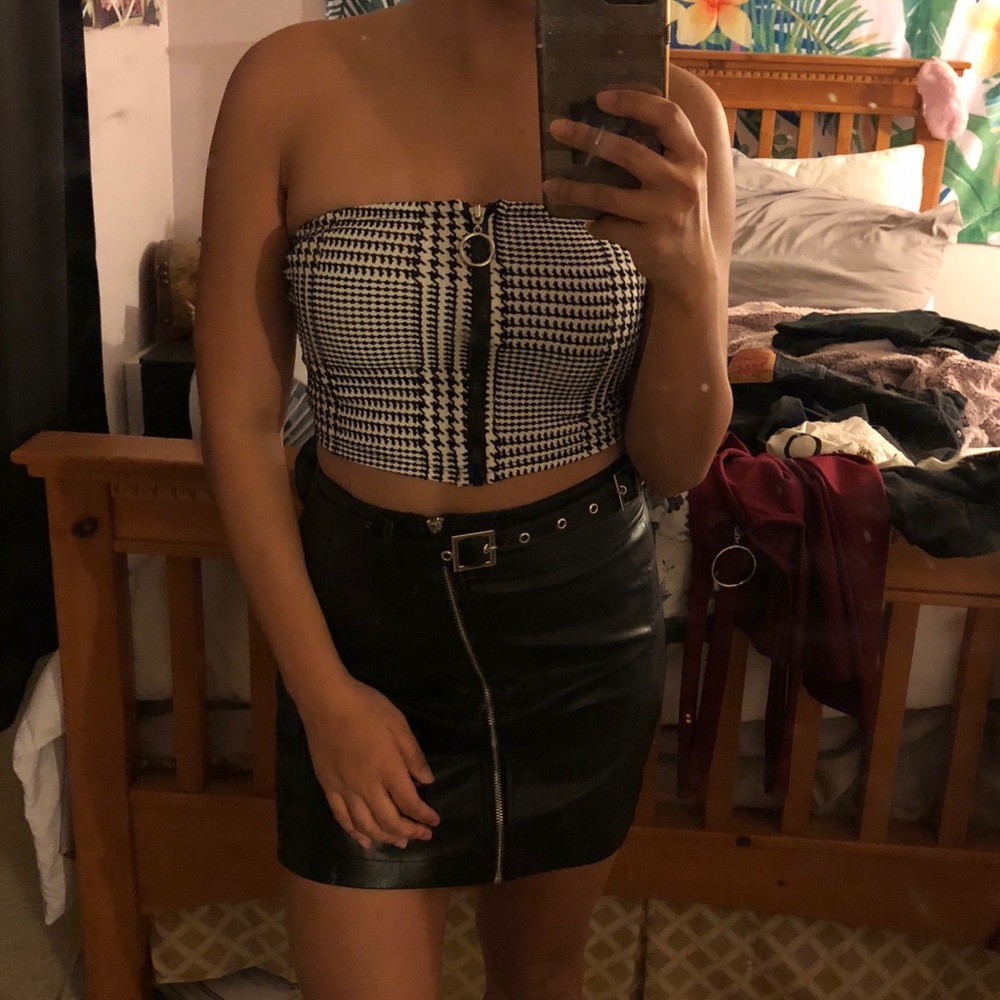 Houndstooth crop top
